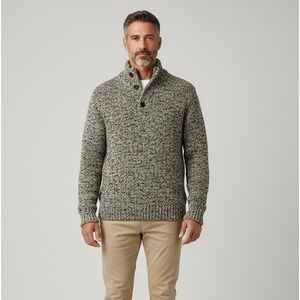 Polo Ralph Lauren Men's XXL Cotton Quarter Button Knit Sweater‎